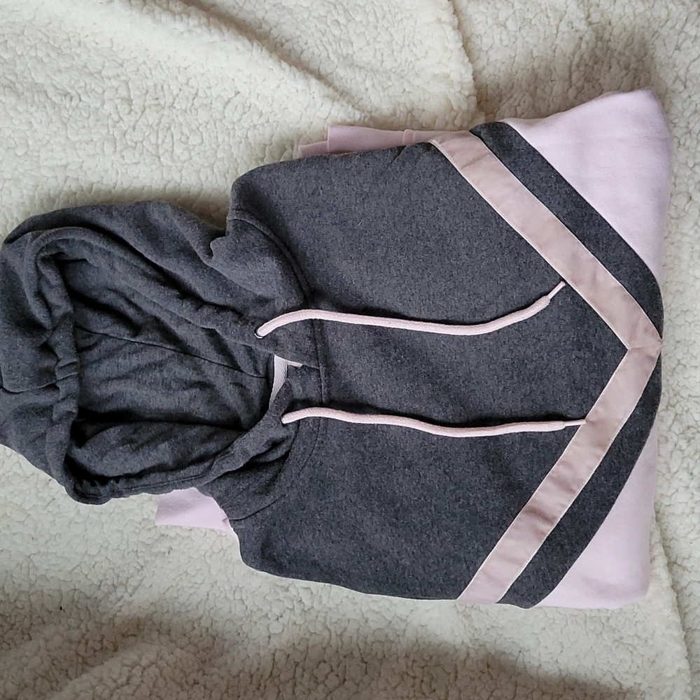 ZINE Pink and Grey Hoodie Sweater